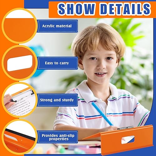 Miniatura 3 de Paquete de 2 tableros inclinados para escribir de 13 x 13 pulgadas, tablero inclinado, portapapeles inclinados, bloc de escritura para mejorar la