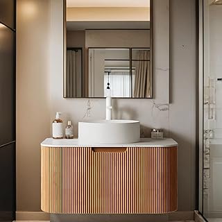 30 inch Bathroom Vanity with Sink, Floating Cabinet with Ultra-Thin Cera...