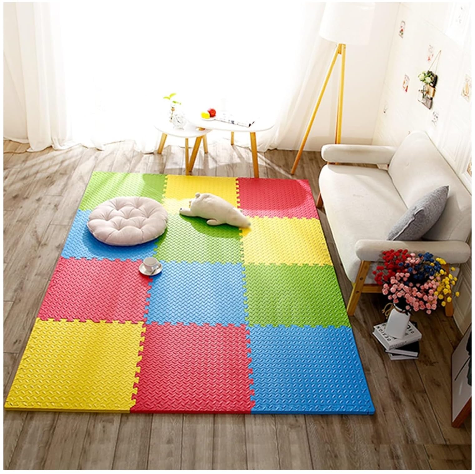Jumprfit 12mm Thick Interlocking EVA Foam Mat for Kids,Tiles for Gymnastics, Exercise, PlayingPlay Mat Floor Tiles, 12 Pcs-Multicolor (B0CQNXS5M2) Amazon Price History, Amazon Price Tracker