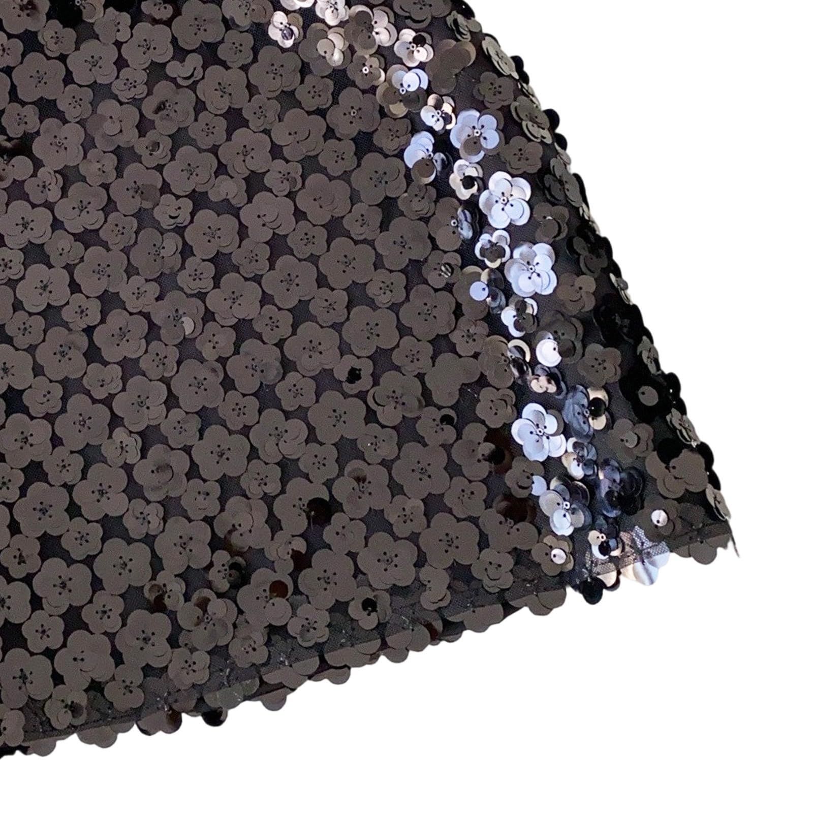 Generisch Minigonna con paillettes per Carnevale con motivo a petali attillati e a vita alta dal taglio sottile, ideale per feste e visite in discoteca
