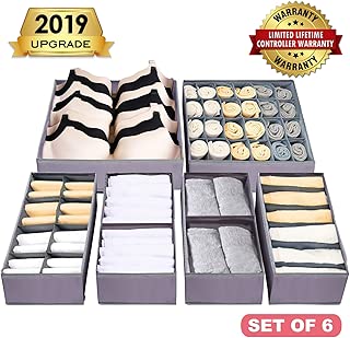 Lingerie 24 Cell Underwear Qozary Closet Socks Organizer Drawer Divider 24 Cell Collapsible Closet Cabinet Organizer