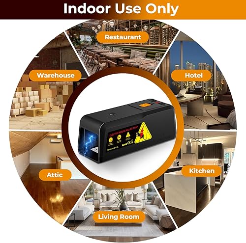 Miniatura 9 de X-PEST Trampa electrónica para ratas, paquete de 1  Trampa eléctrica para ratas grandes para uso en interiores, trampa reutilizable para roedores,