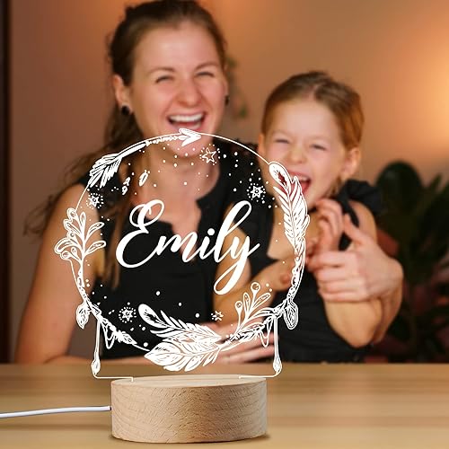 Miniatura 2 de Luz nocturna personalizada con nombre, lámpara 3D de acrílico con estrella USB, regalo decorativo para dormitorio de niños y niñas, decoración
