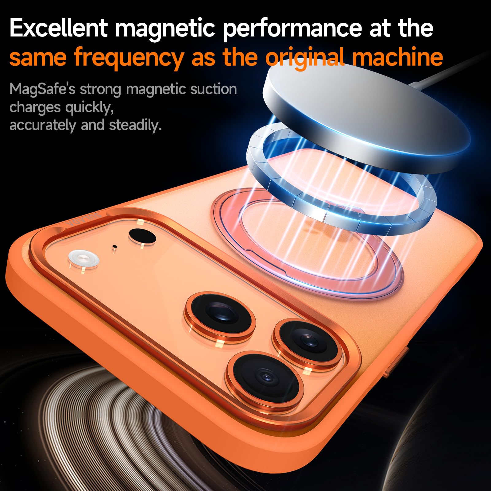 Funda Delgada Translúcida para iPhone 17 Pro Max/17 Pro/17 Air/17, con Soporte Giratorio de 360 ​​Grados, Antiamarilleo y Protección a Prueba de Golpes.-Grey||17 Air