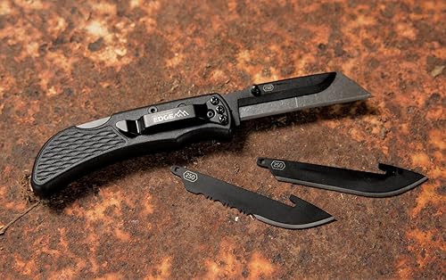 Miniatura 8 de OUTDOOR EDGE 2.5" RAZOR-WORK - Cuchillo plegable de utilidad con hoja reemplazable RazorSafe (Negro, 2 hojas)