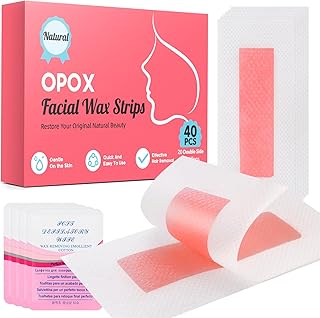 40PCS Facial Wax Strips for Hair Removal, Facial Hair Removal for Women, Waxing Kit for Women's Face, Bikini, Chest, Body, Arms, Legs, Back