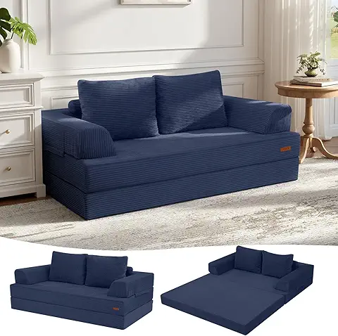 COMAX Fold-Out Loveseat Boneless Sofa