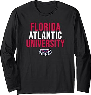 Florida Atlantic University FAU Owls Stacked Long Sleeve T-Shirt