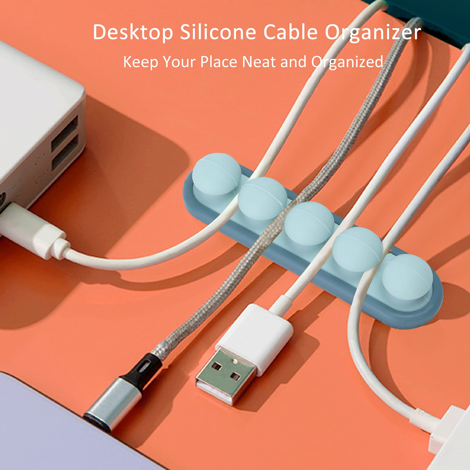 Clip per organizer per cavi Gestione dei cavi Desktop e workstation Gestione dei cavi in ABS Supporto per cavo Ricarica USB Linea dati Avvolgore per bobina  44