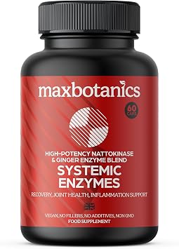 Systemic Proteolytic Enzymes Supplement for Joint Mobility & Recovery Support with Nattokinase, Bromelain & Papain, Vegan, No Fillers, Non GMO, 60 Capsules
