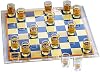 Game Night Checkers Shot Glass Drinking Game Set, Clear