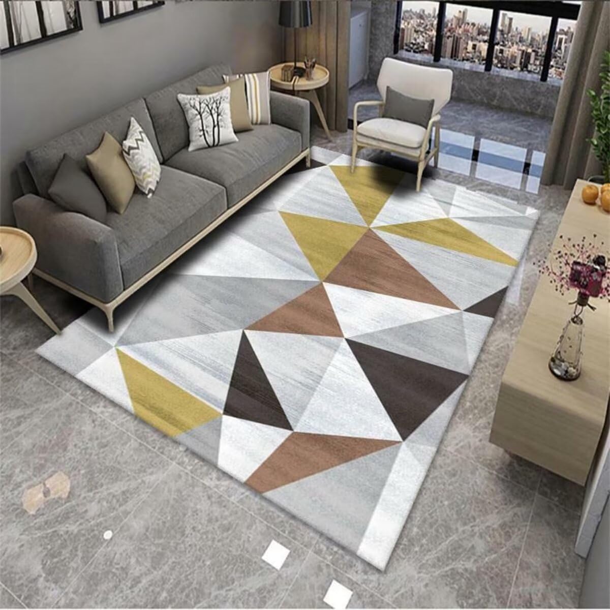 Tapis de chambre anti-salissure et facile à nettoyer 60x90cm