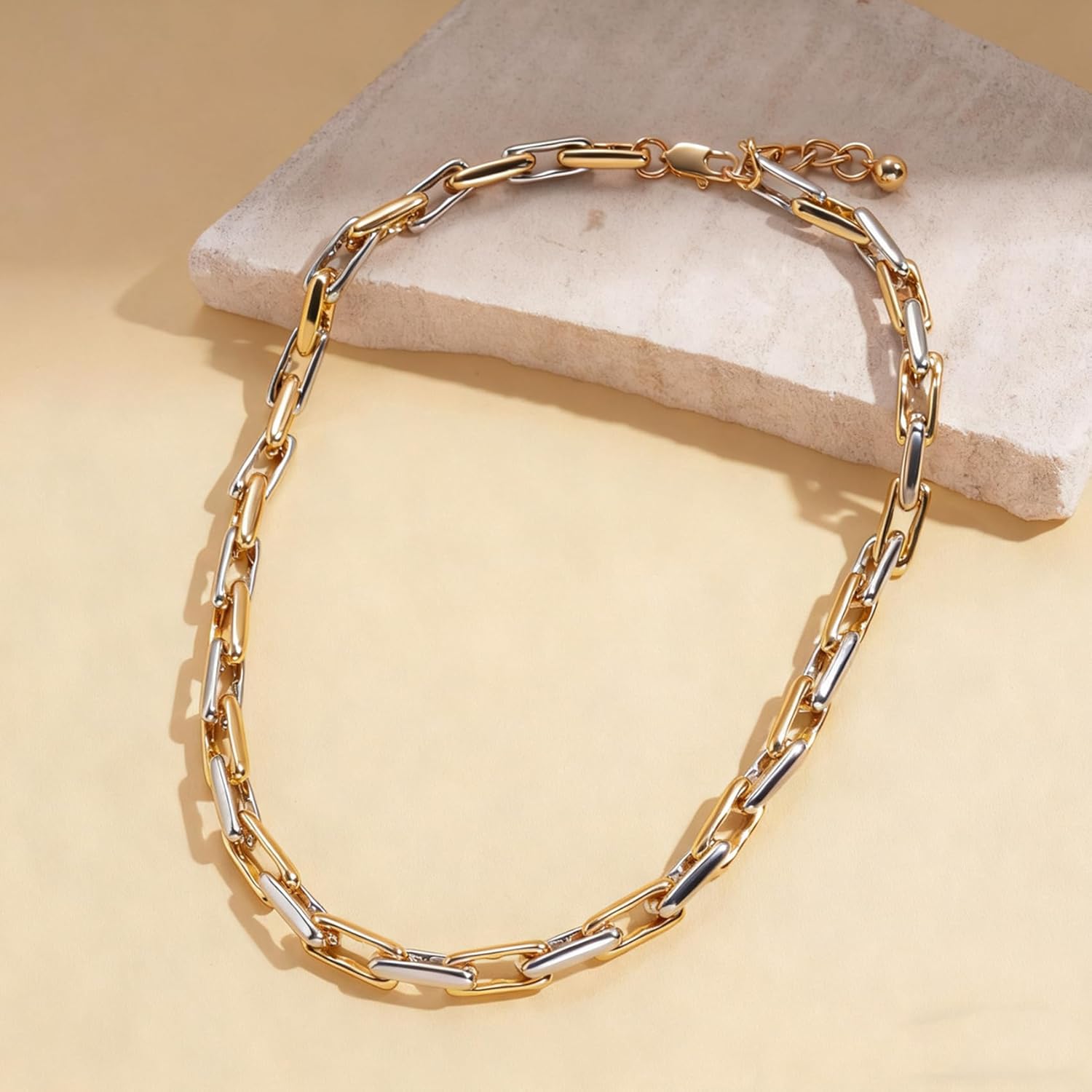 Necklaces for Women 14K Gold Plated Trendy Chunky Chain Choker Jewelry - Image 5