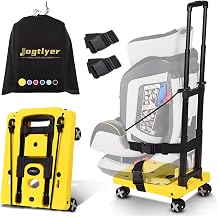 Airport Car Seat Dolly Foldable Car Seat Airplane Travel Cart - Car Seat Roller with Wheel Cart Carrier Foldable Luggage Trolley with Strap Foldable Hand Truck Dolly for Moving