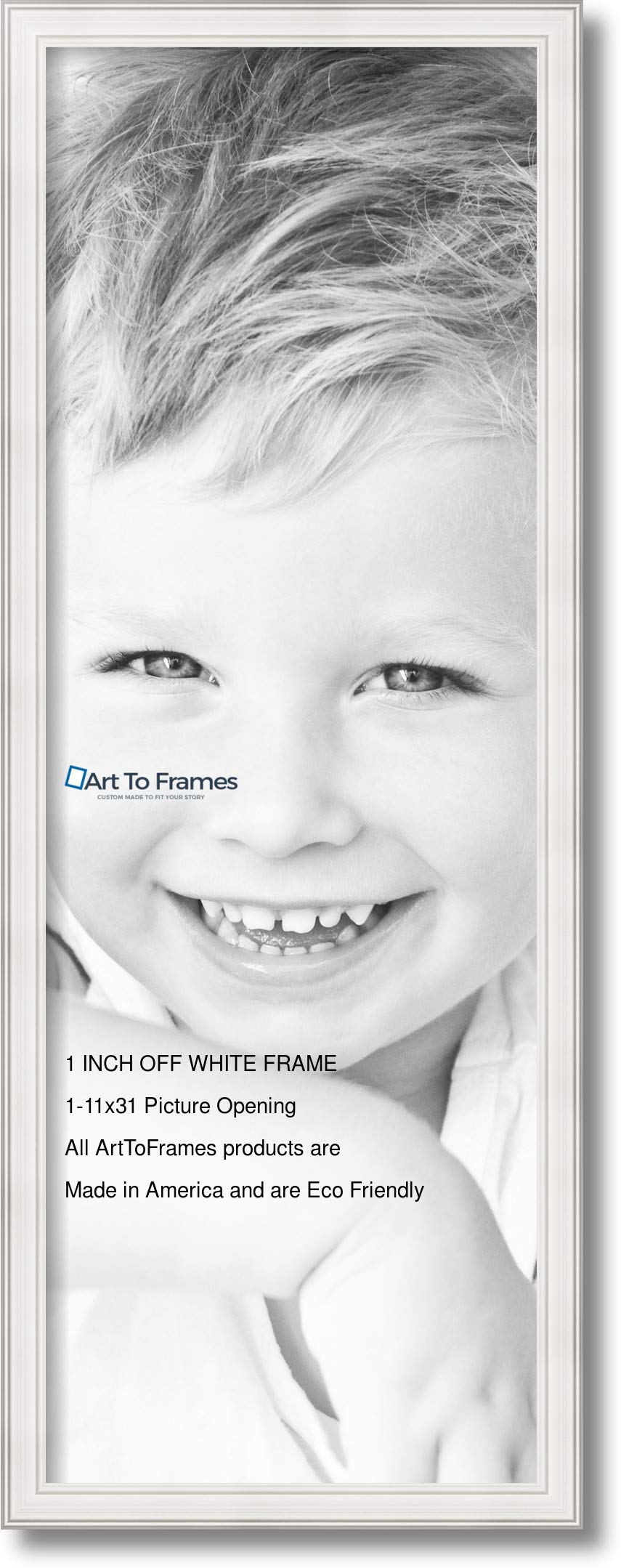 11x31 Inch Panoramic Picture Frame - Solid Wood Black Frame With Organic Glass