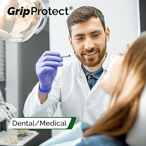 Miniatura 6 de GripProtect Guantes de examen de nitrilo precisos  4 mil  Clasificados para quimioterapia  (M, 100)