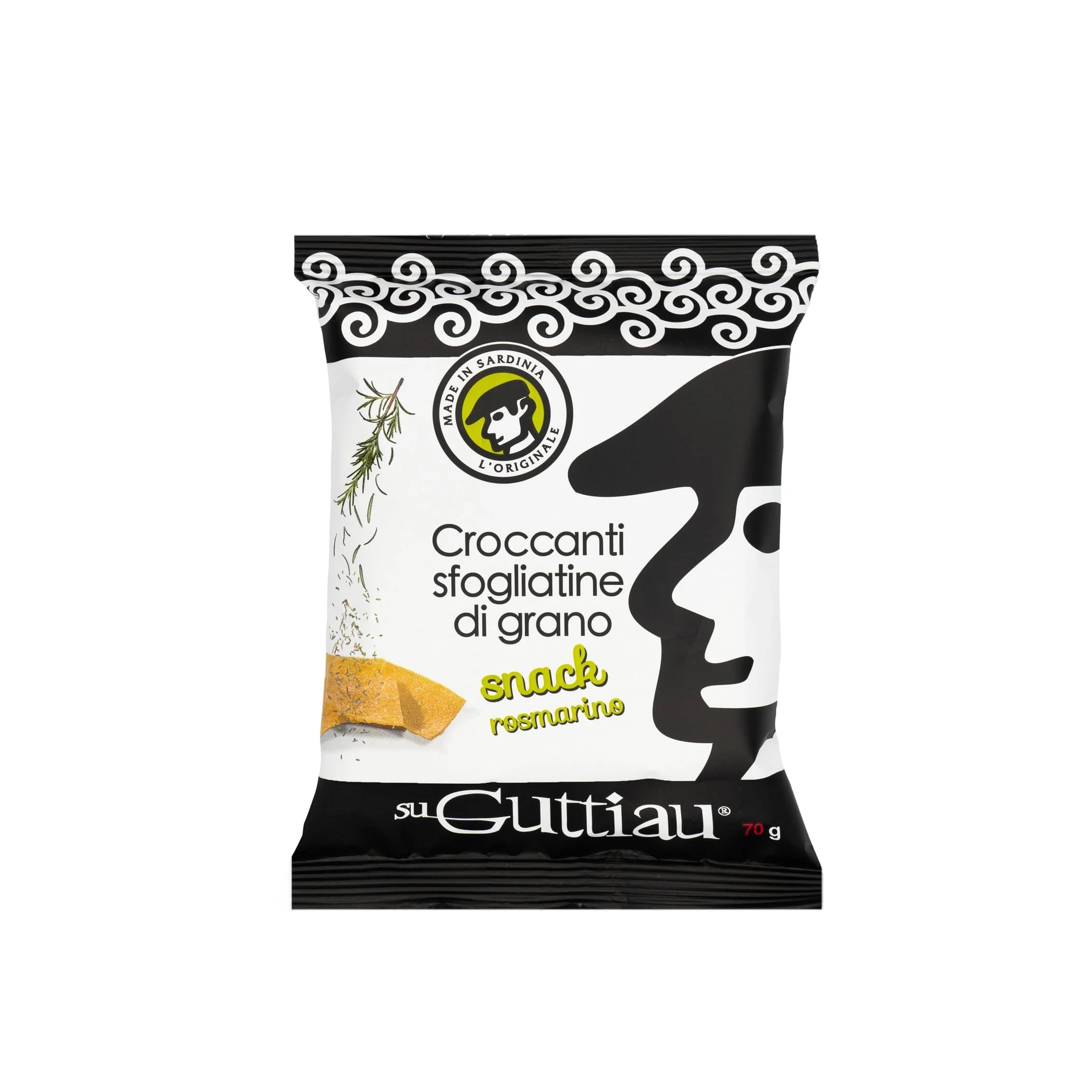 20 x 300 g - Guttiau Rosmarino - Pane Tipico Sardo - Confezione da 300 g - Su Guttiau