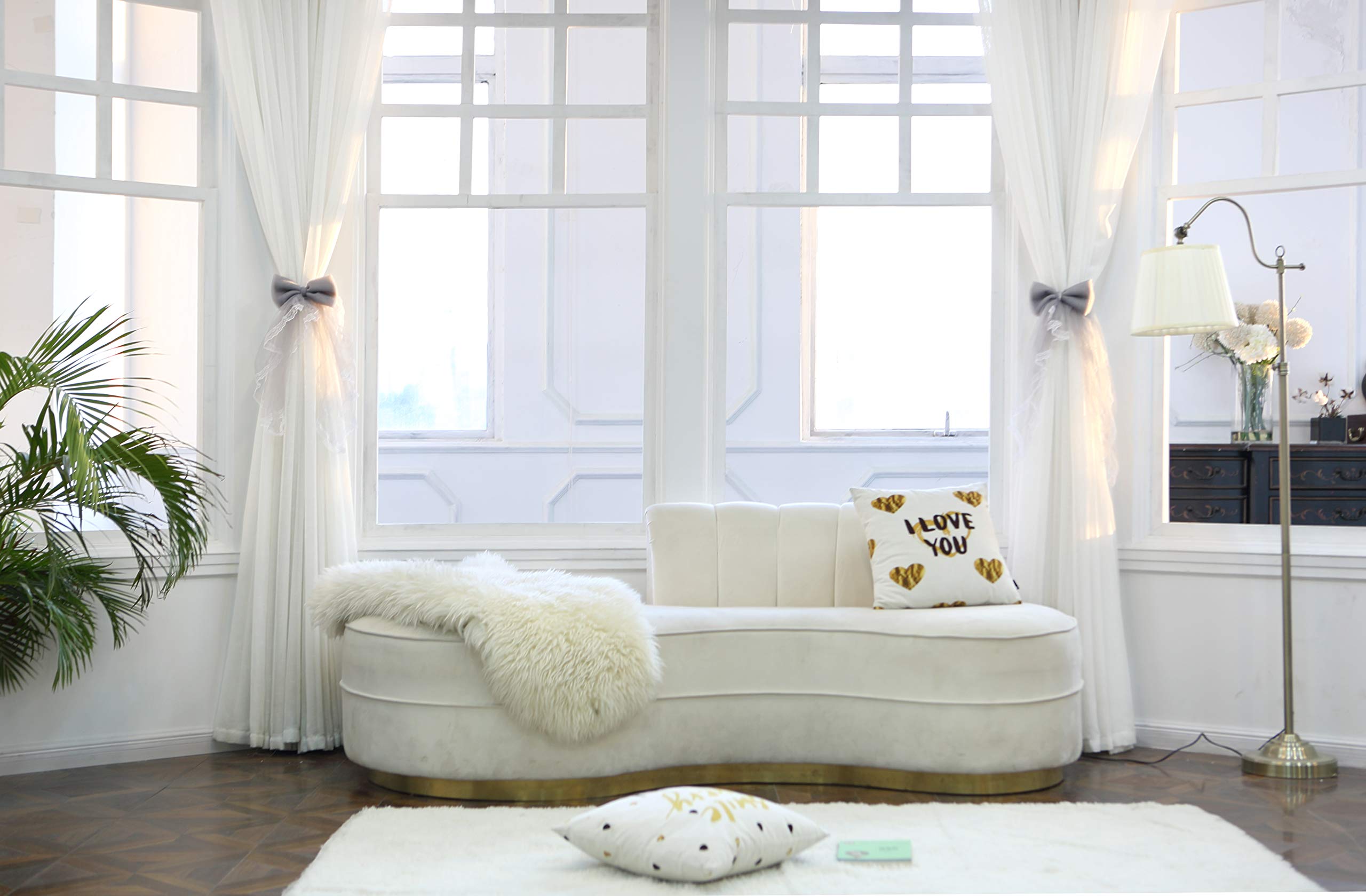 Set 2 Fermacortine Con Fiocco In Pizzo – Romantici E Leggeri, Per Tende Da Casa, Camera Da Letto E Atmosfere Natalizie