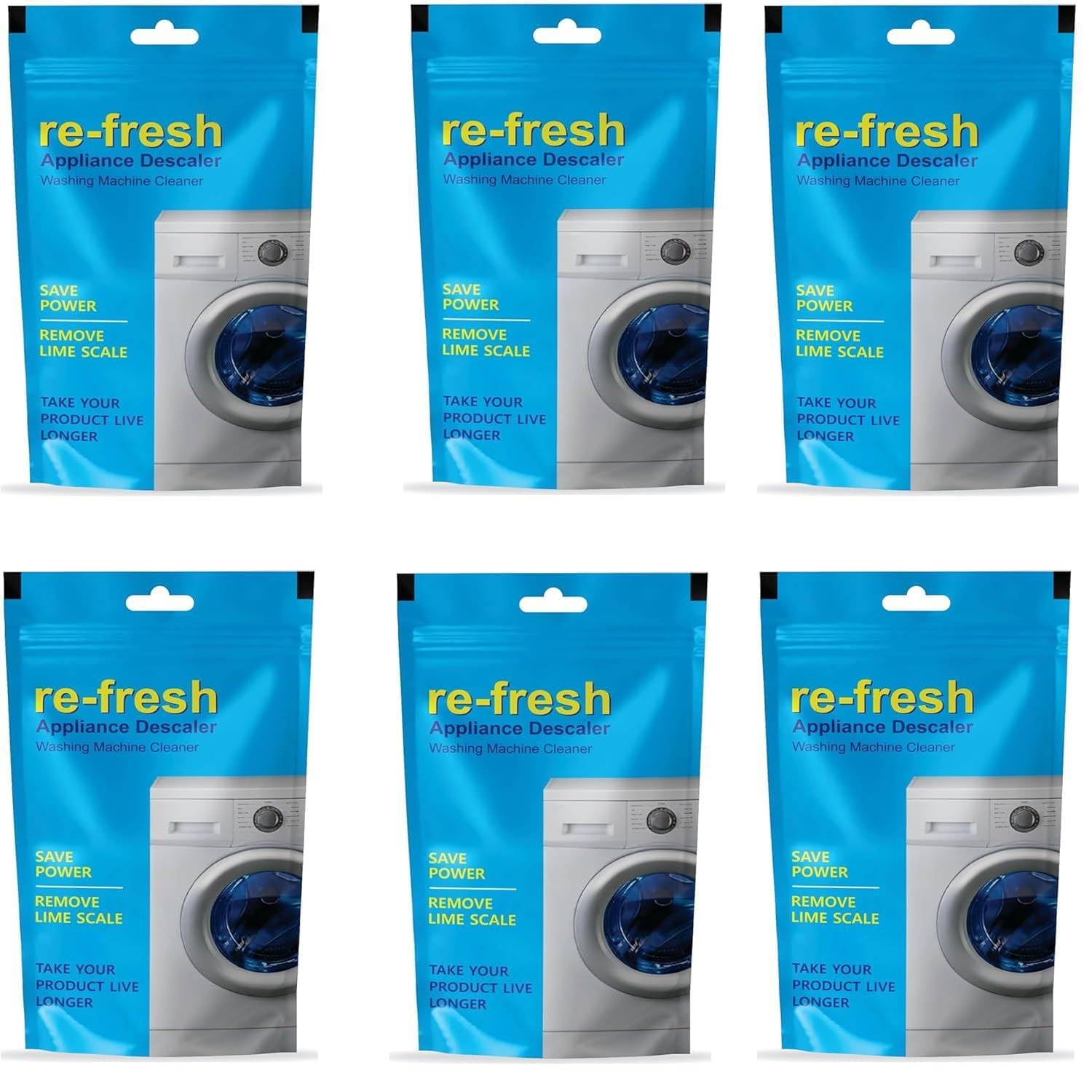Original Descale Cleaning Powder for Washing Machine | Compatible with Samsung Front Load & Top Load Washer | Drum Cleaner Descaler Removes Limescale Odor Dirt | 100g x 6 Pack Tub Cleaning Solution-image-33