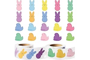 1000pcs Peeps Bunny and Marshmallow Chick Stickers