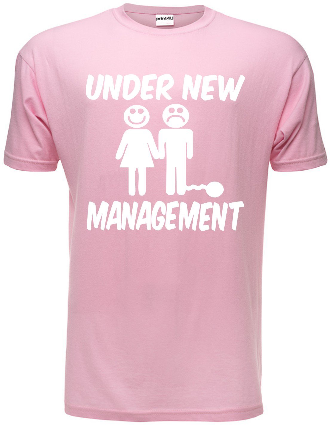Under New Management Funny Stag Do/Mens T-Shirt Unisex Small Pink