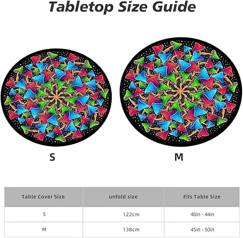 Miniatura 6 de Decoración artística geométrica floral degradada, mesa de comedor redonda rural, granja, picnic, al aire libre, decoración de cocina, lavable,