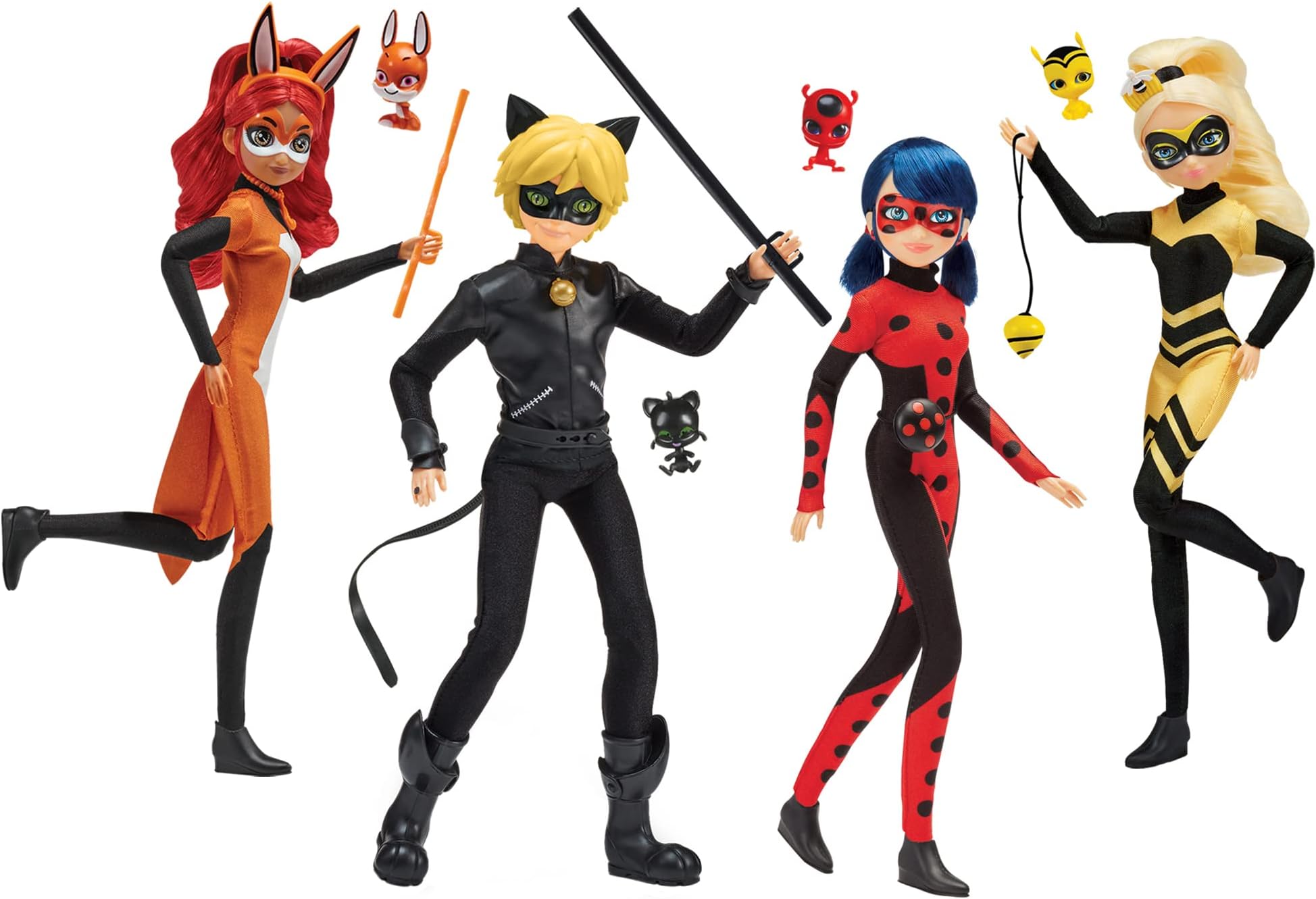 Miraculous Ladybug Heroez 4PK w/Exclusive Ladybug,Multi