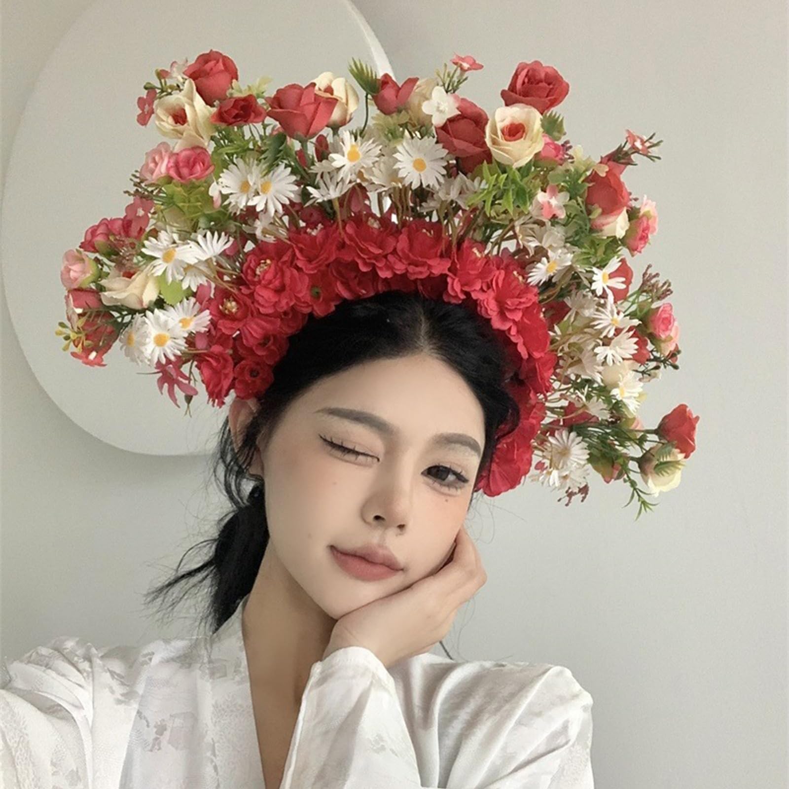 Fasce per capelli da donna con fiore da sposa per forniture per feste di nozze ghirlande floreali per capelli fasce floreali