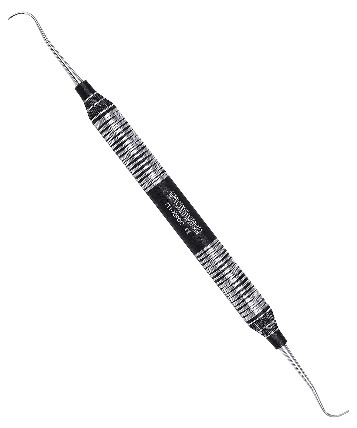 Pomee USA 711-709 OC Onyx Collection Younger-Good Curette #7/8, 9.5mm Ultra-Light Hollow Handle, BÖHLER N664 Alloy, Black Titanium Nitride (TiN) Coated, Corrosion-Resistant & Autoclavable | Pomee USA