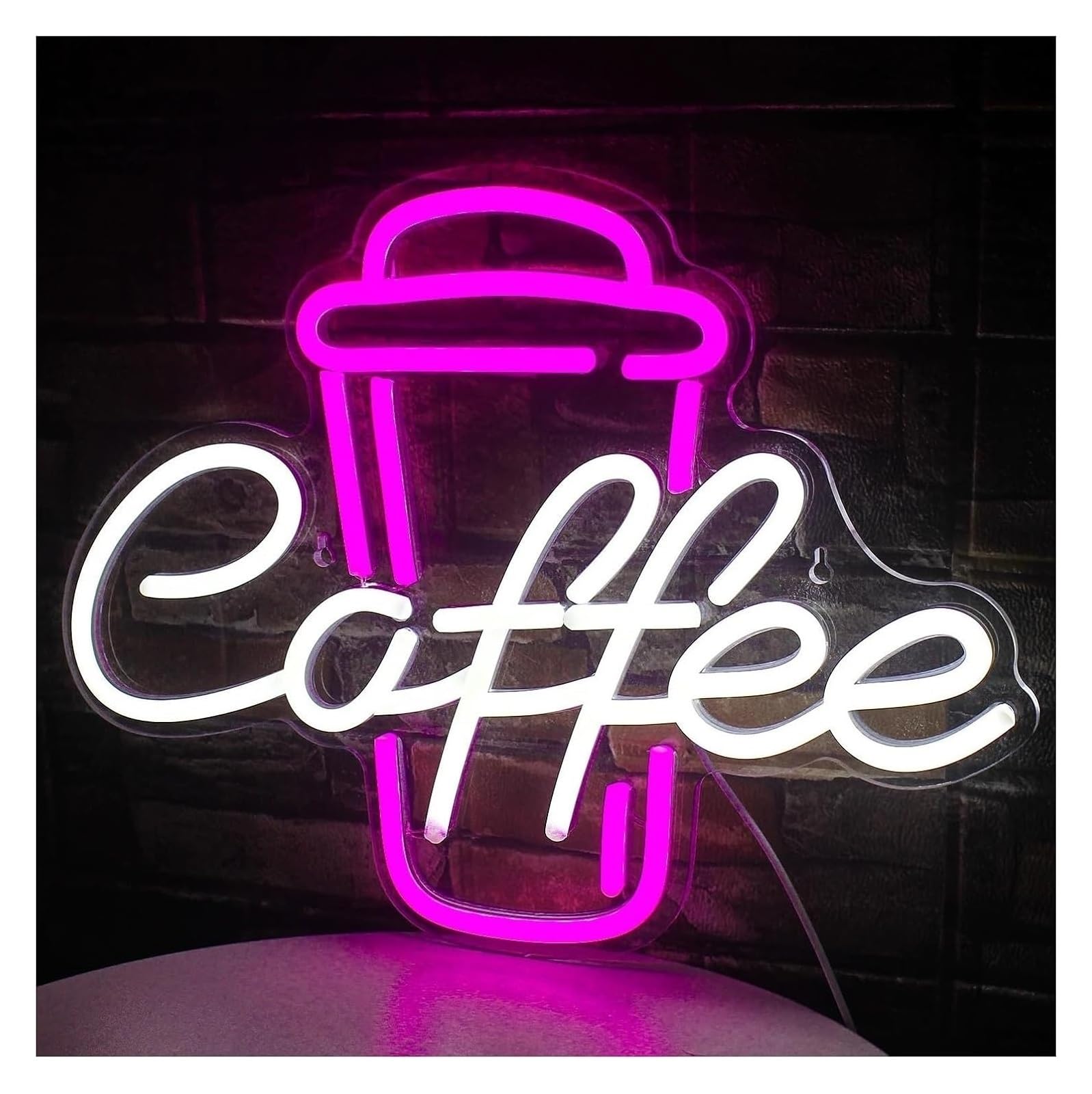 Insegna luminosa al neon Decorazione luminosa per neon tazza da caffè insegna a LED negozio per feste sala di compleanno