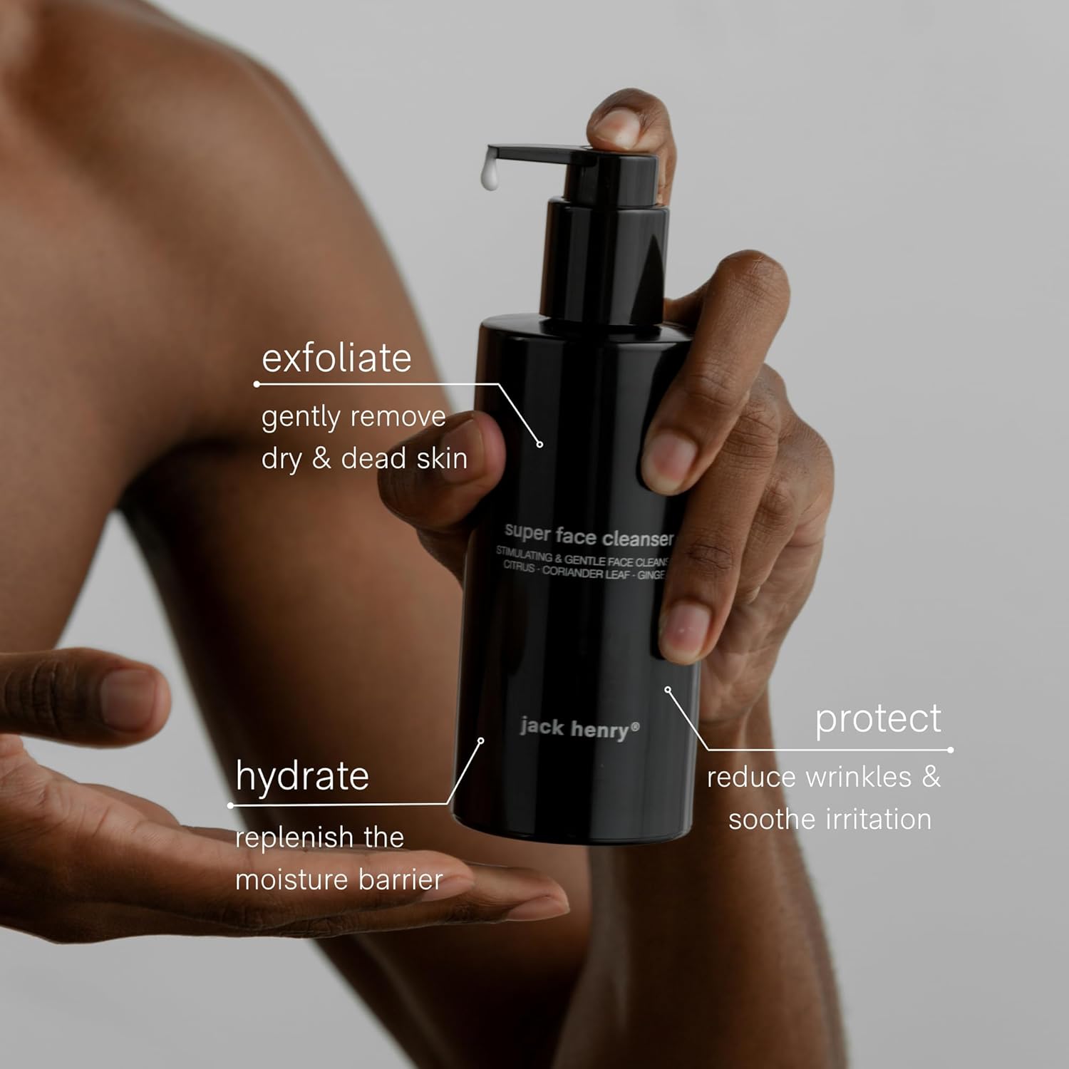 Jack Henry Hydrating Facial Cleanser (6.6 fl oz) - Kakadu Plum Face Cleanser - Coriander & Hyaluronic Acid- Luxurious Creamy Cleanse for Exfoliating Skin image 4 of 8 B0CT8H2TKV