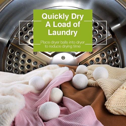 Miniatura 2 de Bolas de secado de lana, hechas de lana de Nueva Zelanda reutilizable de primera calidad, suavizante, reducen las arrugas y la electricidad