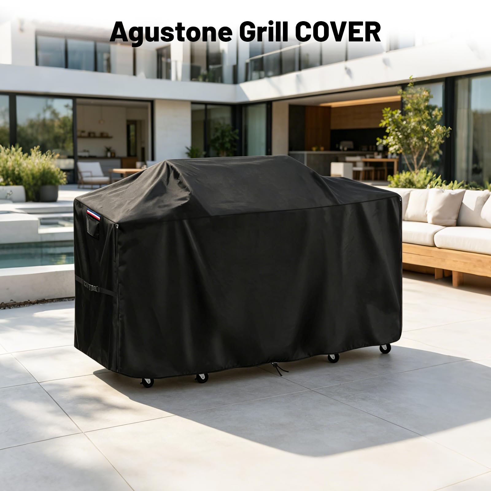 Cubierta impermeable de 72 pulgadas para parrilla al aire libre, cubierta de isla de barbacoa resistente para cocinas GE 72 pulgadas de largo x 28 pulgadas de ancho x 46 pulgadas de alto, protección
