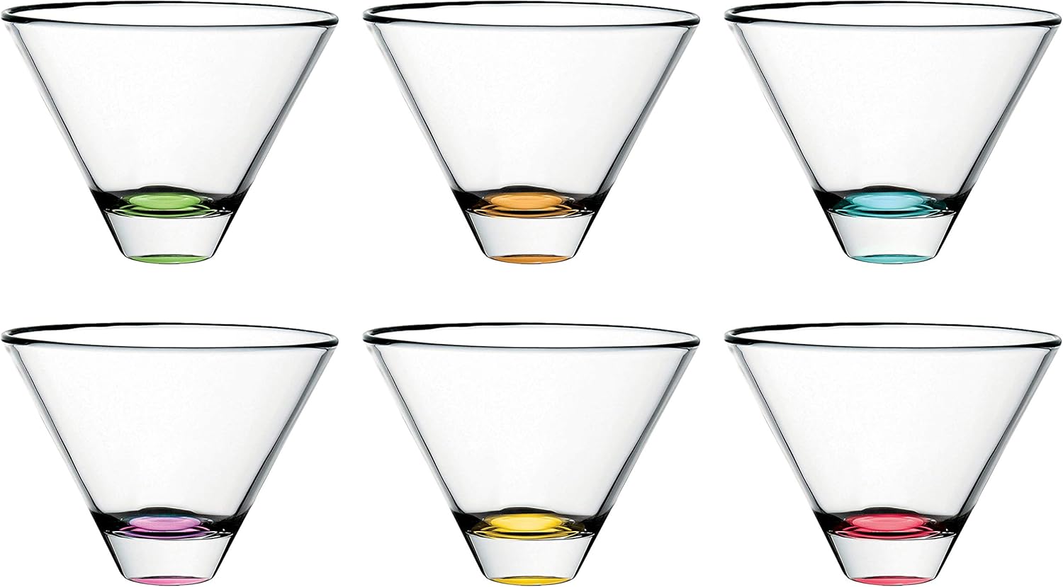 Barski European Glass Cocktail Tumbler Glasses