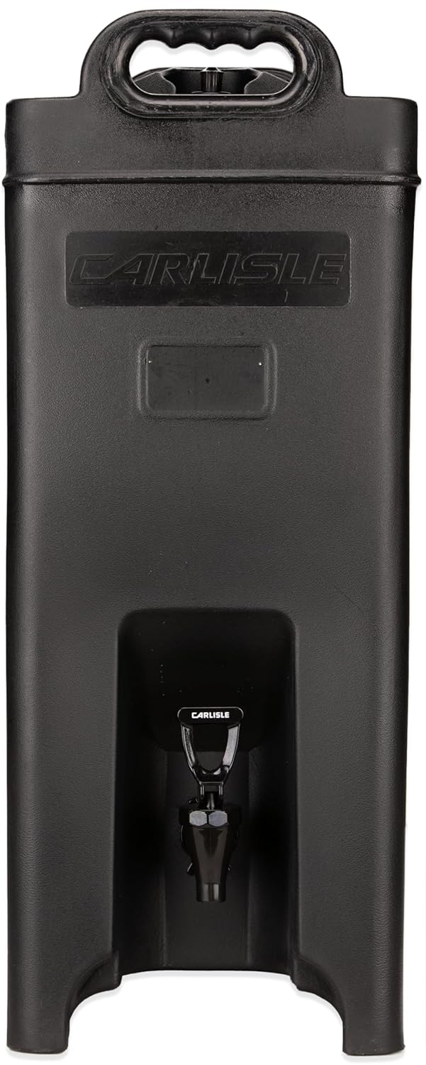 Carlisle FoodService Products 5-Gallon Insulated Beverage Dispenser, Cateraide, Food-Grade with Handles, Rugged PE Shell with PU Insulation for Coffee, Tea and Hot or Cold Drinks, Black - Made in USA - Image 2
