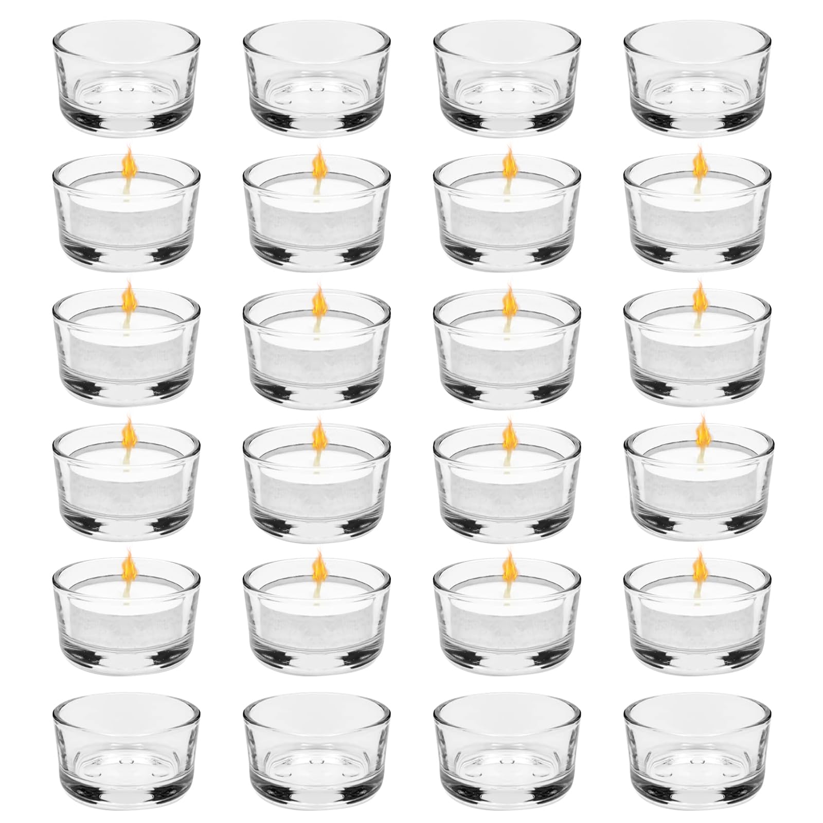 20 Stück Keramik Kerzenhalter Weiß - Glockenform Für Teelichter, 3,1x3,1cm