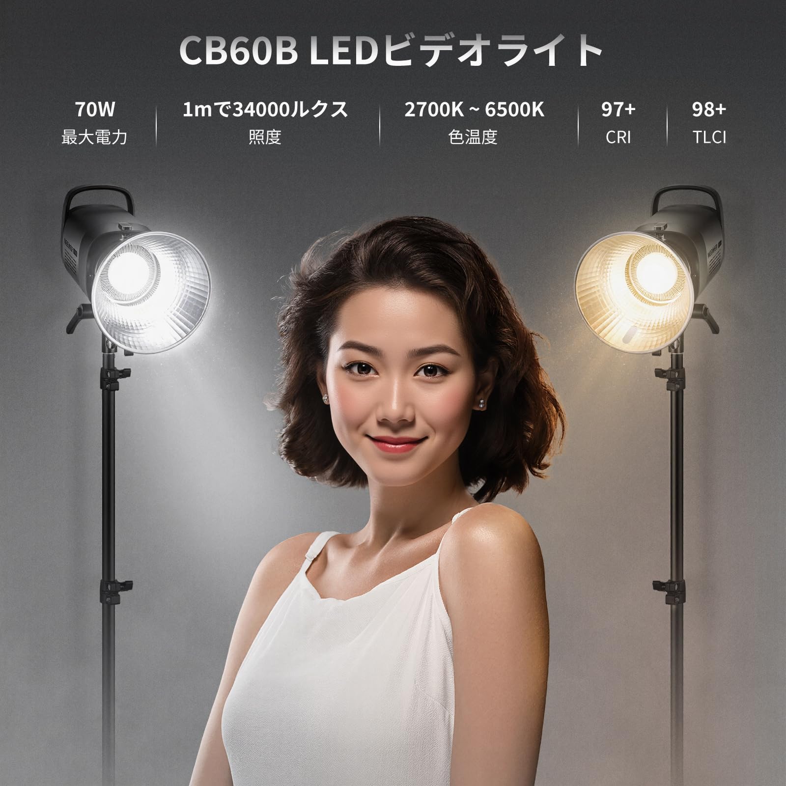【新品】NEEWER MS60B LEDビデオライト 6カラーディフューザー Amazon.com : NEEWER MS60B LED Video Light 2.4G/APP Control