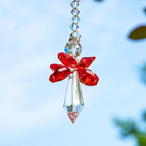 Miniatura 7 de Atrapasoles de cristal de ángel guardián arcoíris como decoración del hogar, decoración de coche y decoración de porche y adornos de cristal