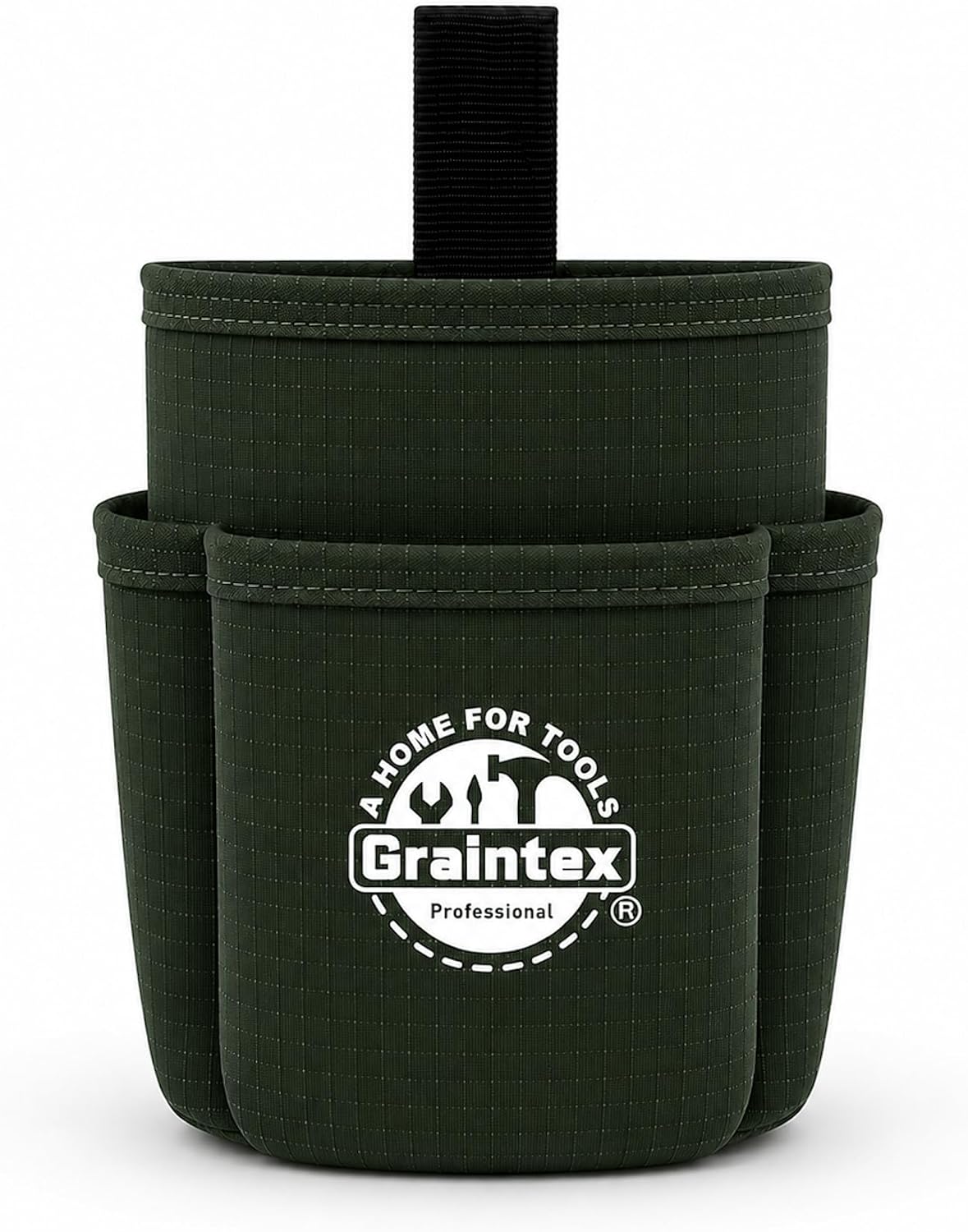 Graintex Multipurpose Clip-on Canvas Tool Pouch, 7.5 x 5 Inch, Ripstop Material, 5 Pockets, Utility Belt Bag for Carpenter, Contractor, DIY