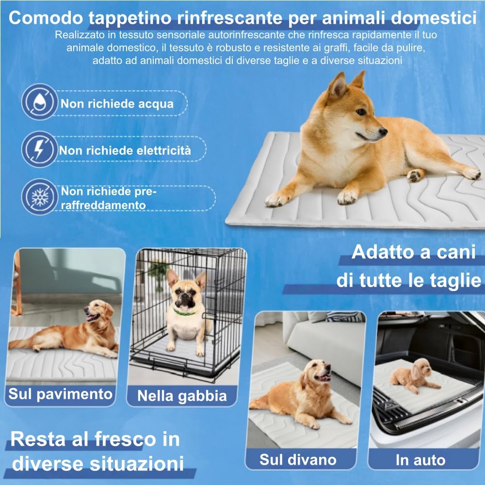 MEIION kobold tappetino refrigerante per cani multifunzionale portatile lavabile, morbido per cani e gatti, per estate, casa e auto