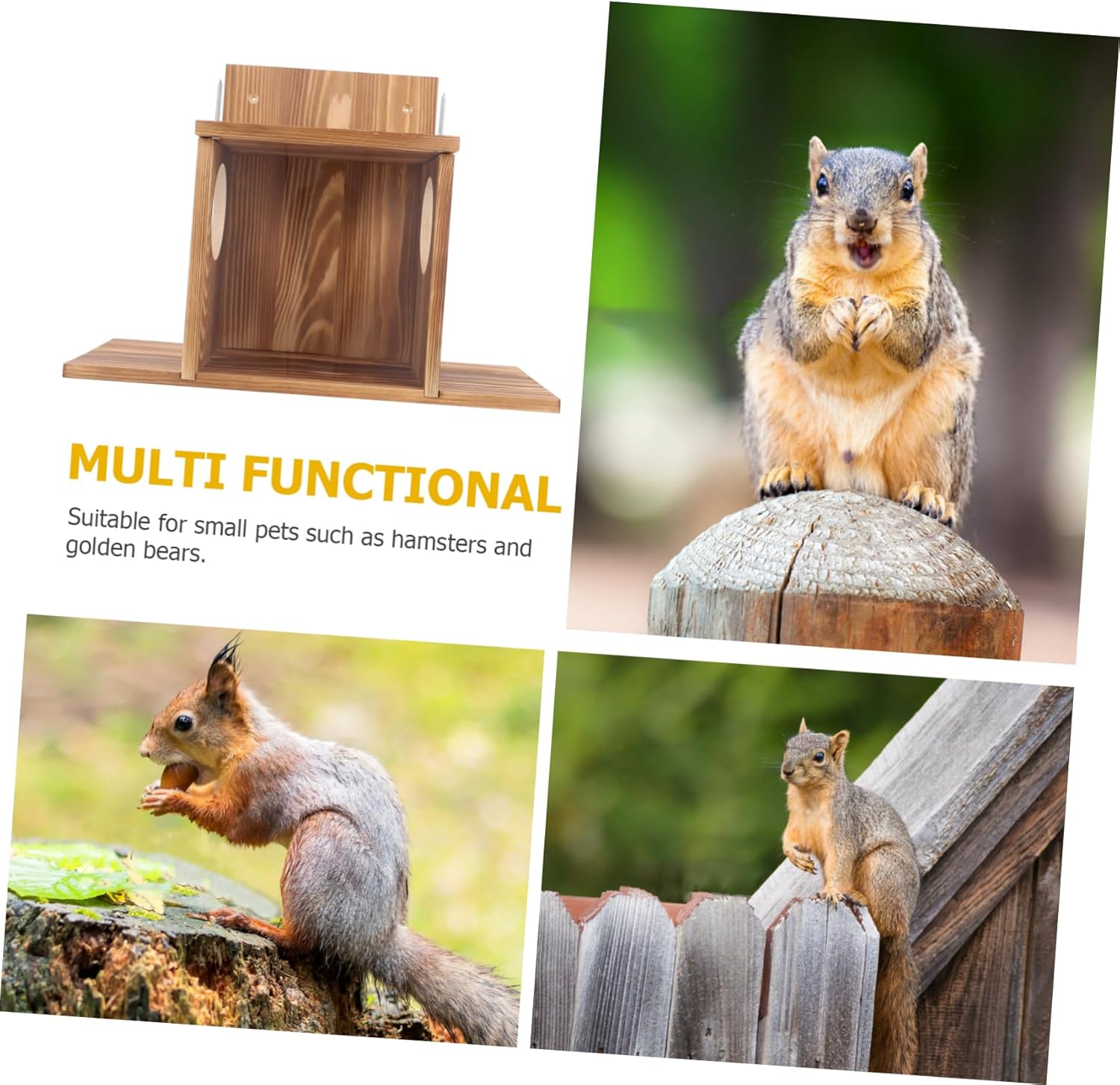 Outdoor Squirrel Feeder Storage Holder for Nuts and Corn Attractive Design to Attract Wildlife Your Garden Hanging Feeding Station for Squirrels and Birds
