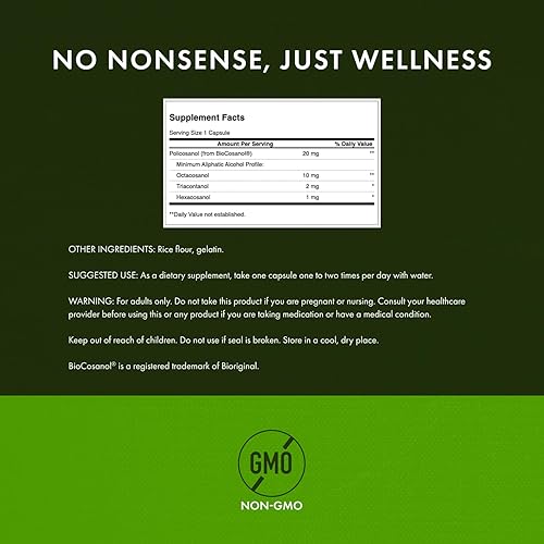 Miniatura 8 de Swanson Policosanol - Suplemento que ayuda a apoyar la salud cardiovascular, fórmula totalmente natural que ayuda a una buena salud y función