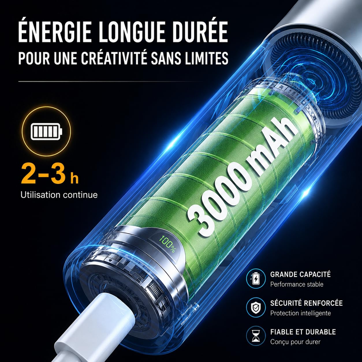Hanboost C1 Kit de découpe à ultrasons professionnel sans fil multi-matériaux compatible pour projets de bricolage