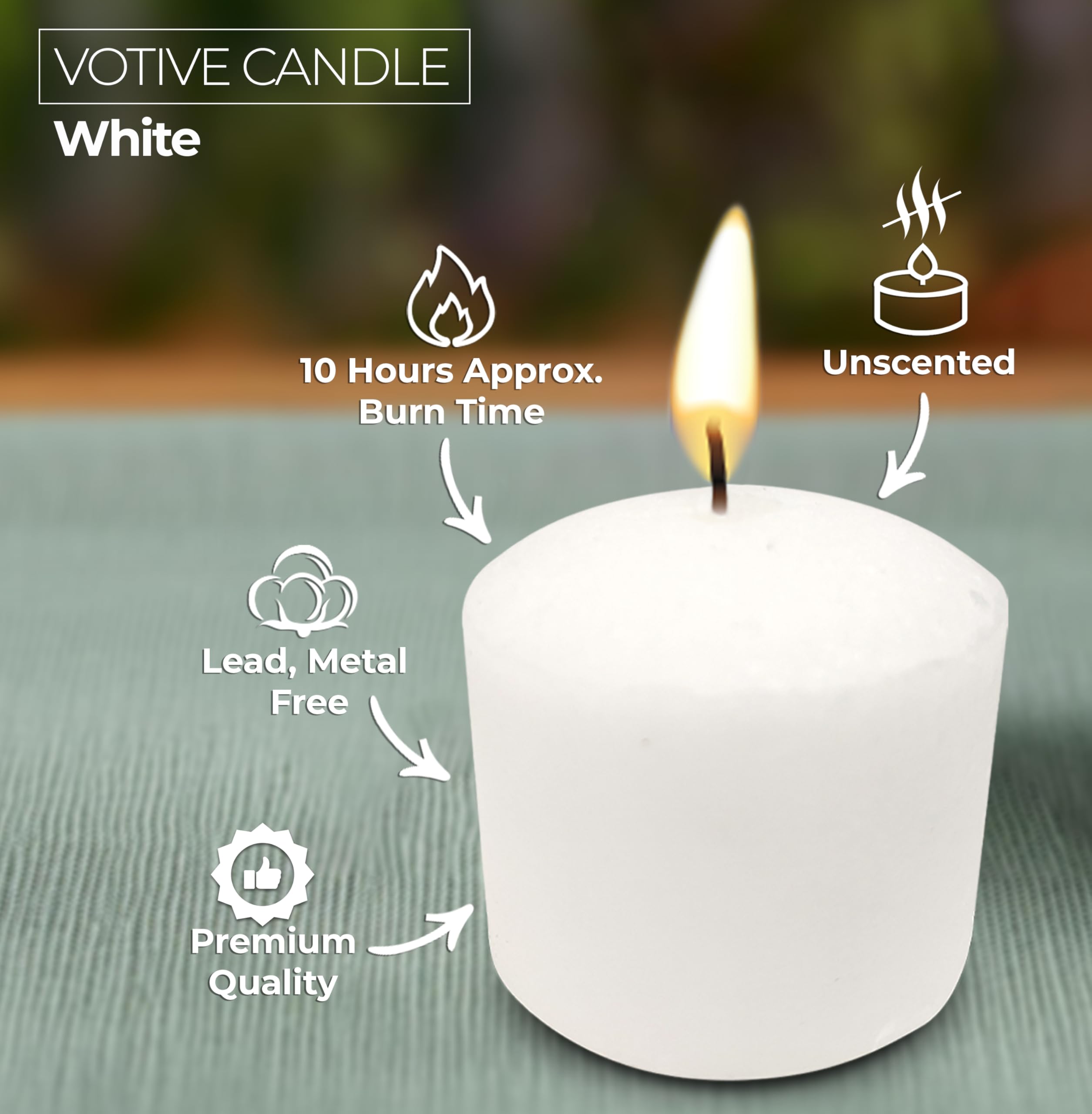 Lot De 50 Bougies Coniques Longue Durée - 7h De Combustion, Sans Parfum, Couleurs Classiques - Blanc, Vert, Ivoire Ou Rouge