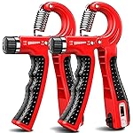 KDG Wrist Strengthener 2 Pack(Red) Adjustable Resistance 10-130 lbs Forearm Exerciser,Grip Strength Trainer for Muscle Building and Injury Recovery for Athletes