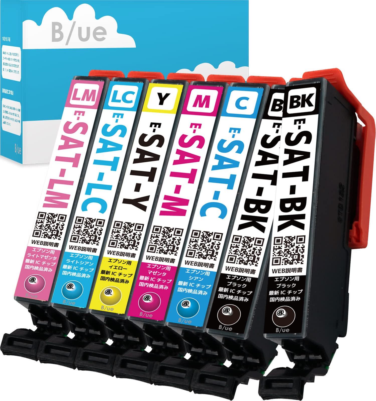 Amazon.co.jp: 【 B/ue 】 SAT-6CL サツマイモ インク 大容量 6色 