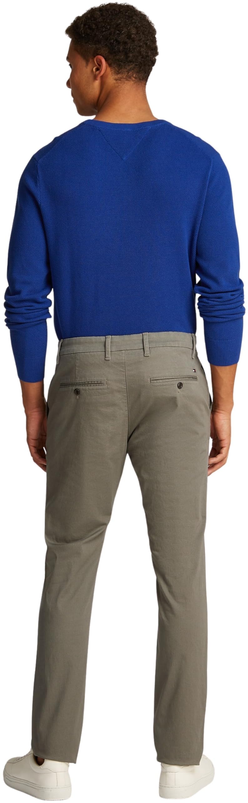 Tommy Hilfiger Herren Chino Hose Bleecker Printed Structure Slim Fit, Grau (Hydrogen Grey), 28W/32L – Ansicht 2