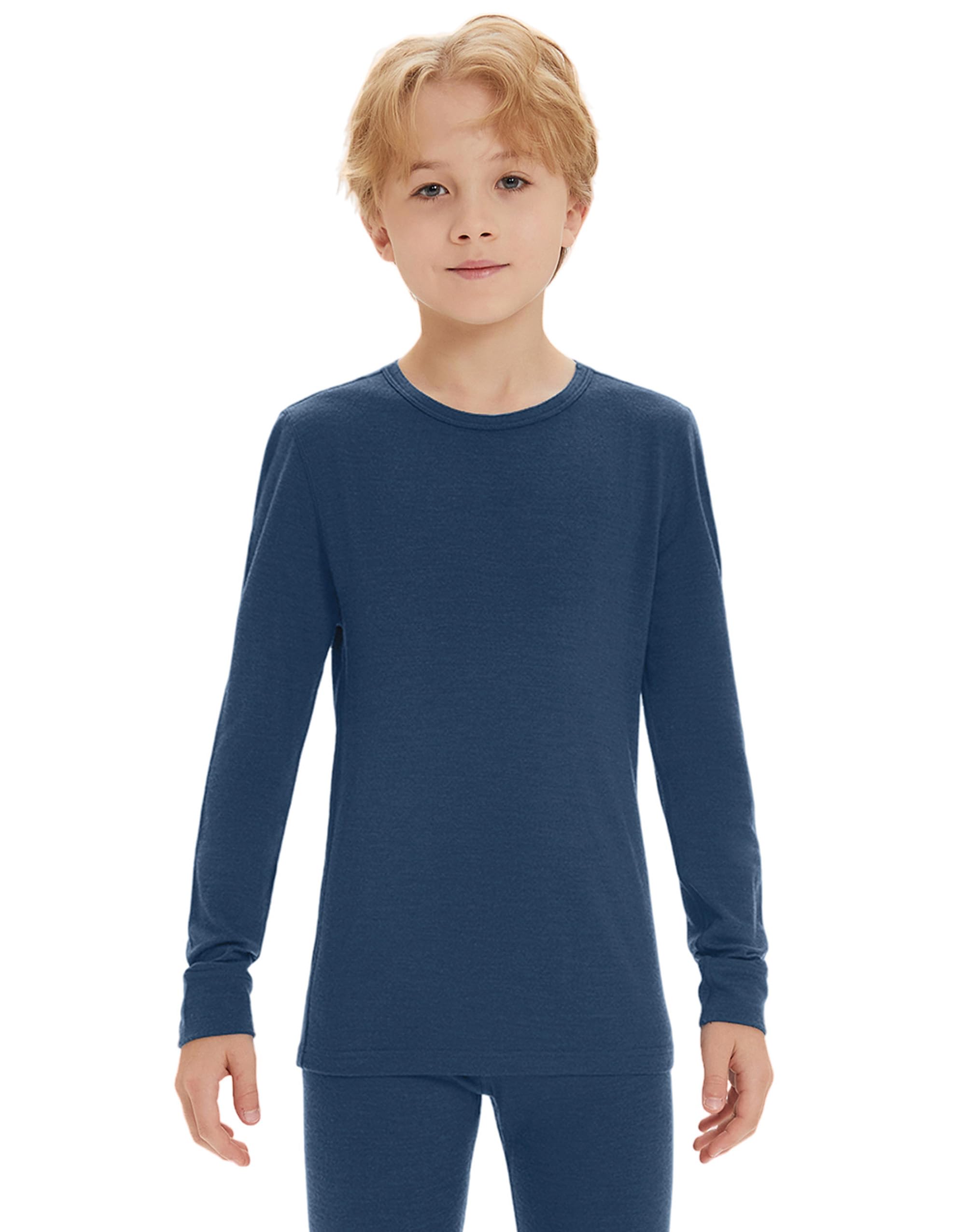 Iguana Unisex Kids 100 Merino Wool Base Layer Top Thermal Underwear Shirt for Girls and Boys