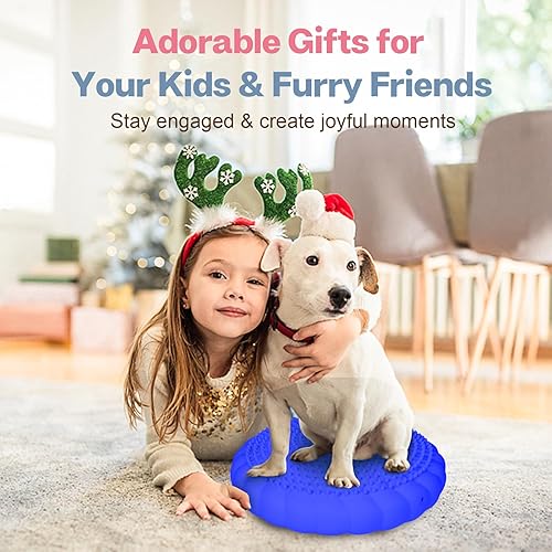 Vista 14 de Cojín tambaleante, asiento extra grueso para niños sensoriales, disco de equilibrio antideslizante con bomba de inflado para adultos, fuerza