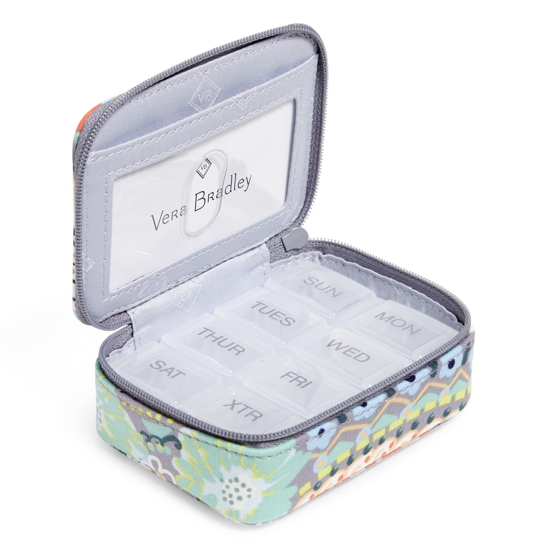 Vera BradleyVera Bradley Women's Cotton Travel Pill Organizer, Citrus Paisley - Recycled Cotton, One Size